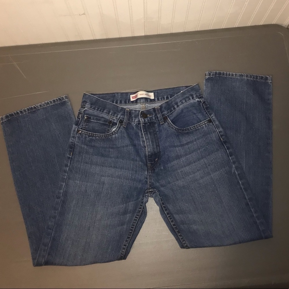 Levi’s 505 relaxed fit medium wash denim jeans size 16 regular 28x28